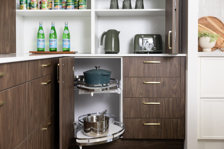 Corner unit featuring Lazy Susan