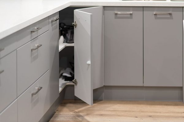 Corner cabinet unit in grey