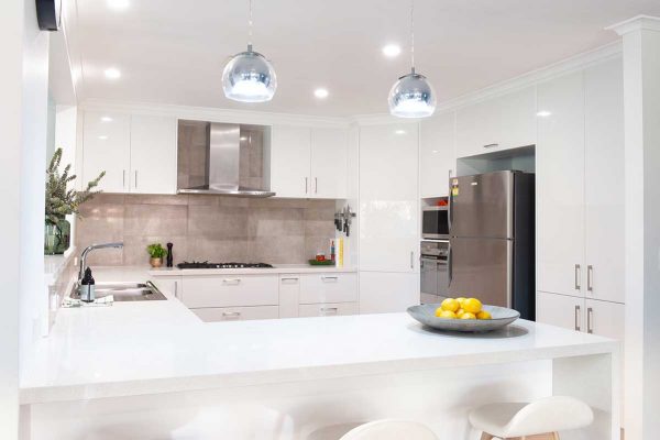 White gloss diy kitchen renovation