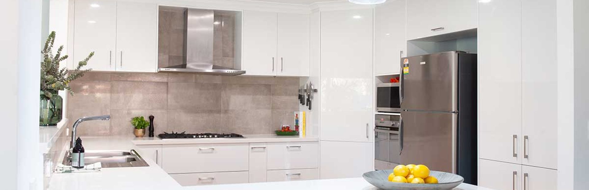 White gloss diy kitchen renovation